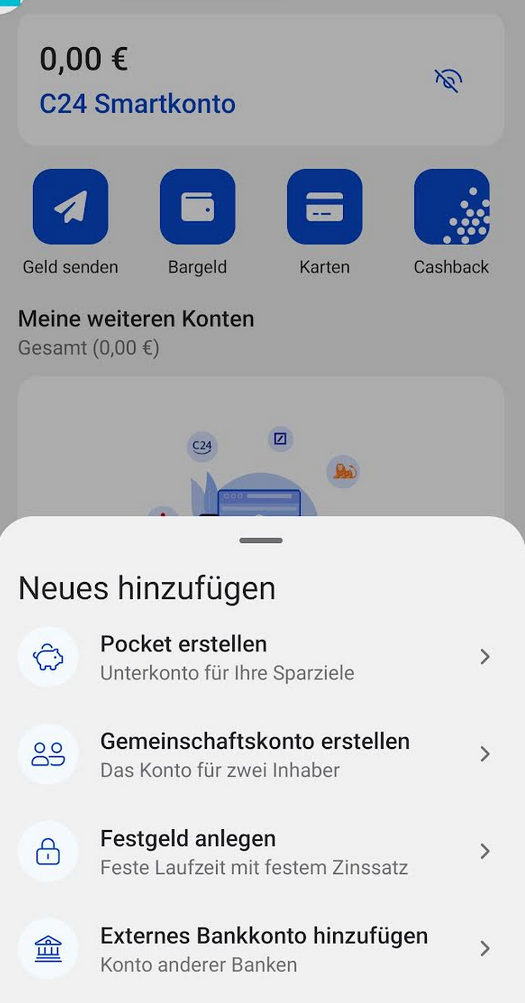 C24 Gemeinschaftskonto eröffnen