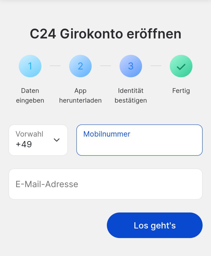 C24: Persönliche Daten eingeben