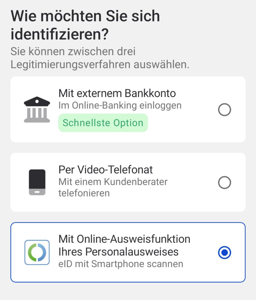 C24: Du hast 3 Optionen, dich bei C24 zu authentifizieren